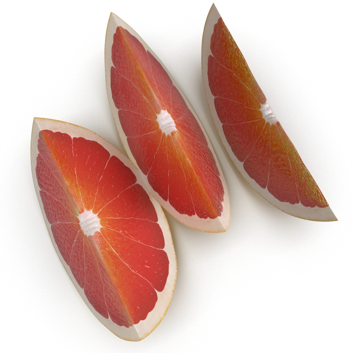 3D model Grapefruit Slice Set