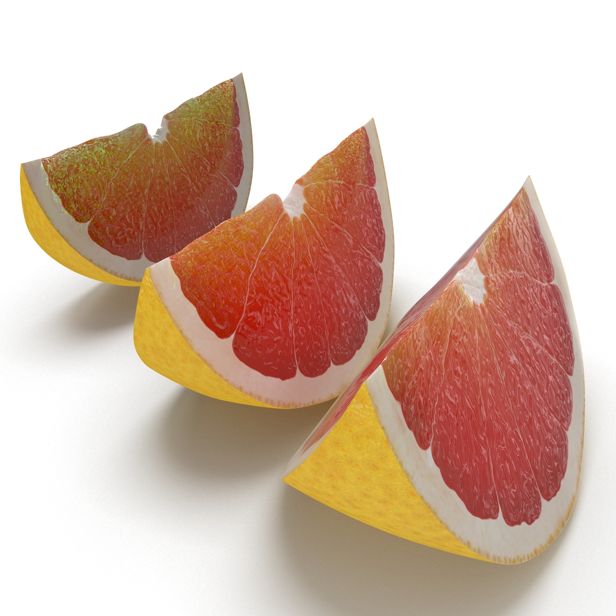 3D model Grapefruit Slice Set