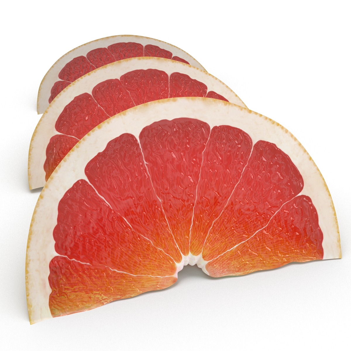 3D model Grapefruit Slice Set