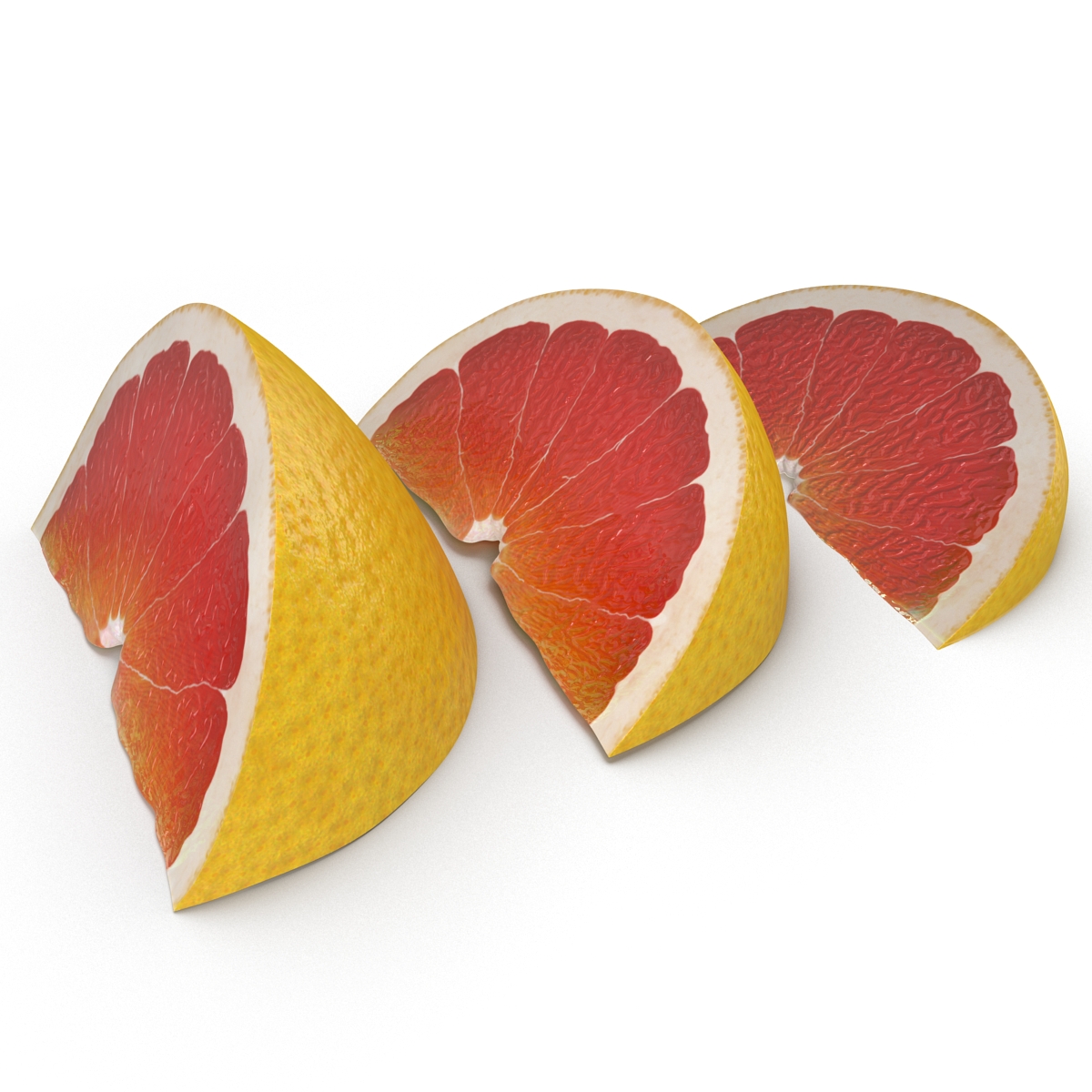 3D model Grapefruit Slice Set