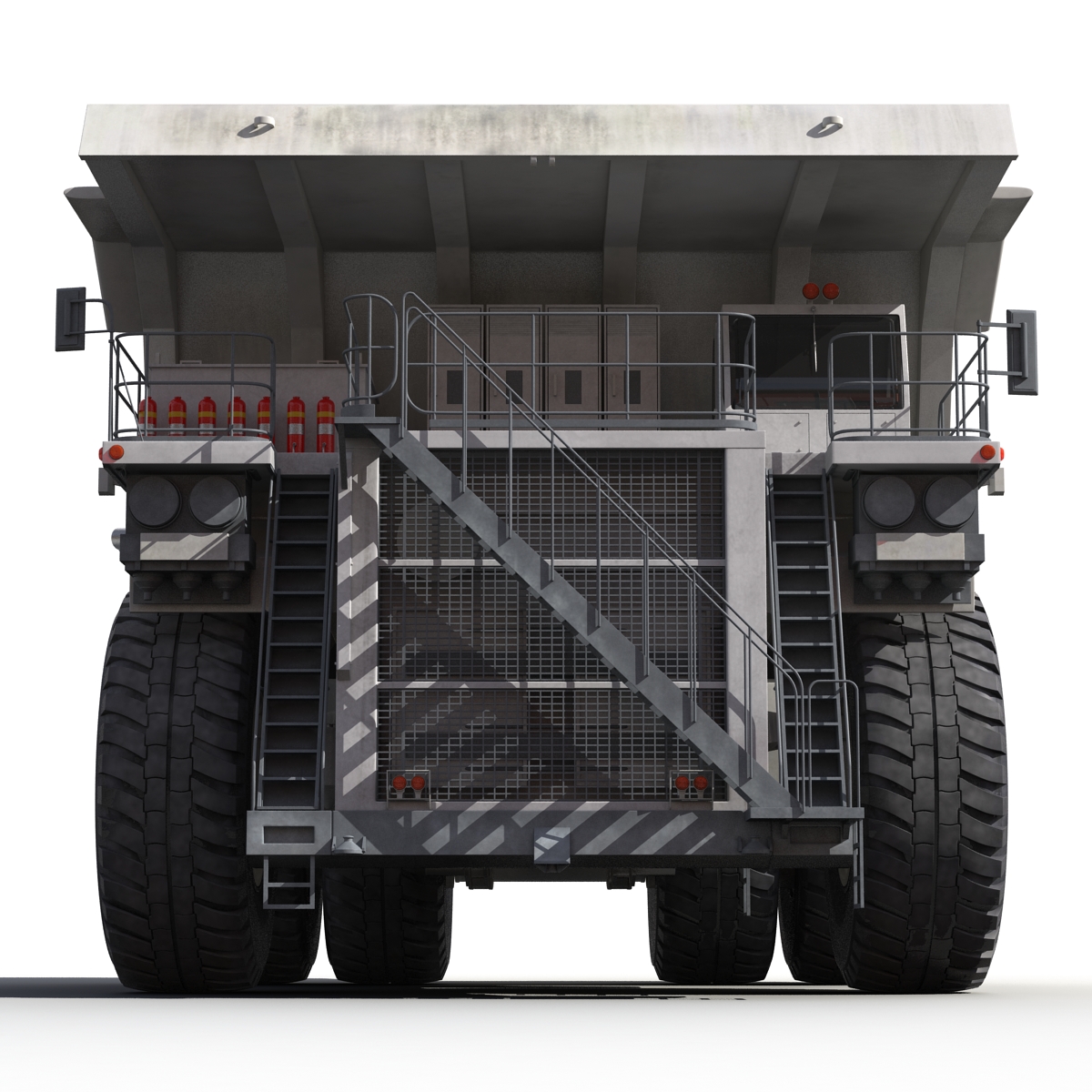 Heavy Duty Dump Truck Generic White Rigged 3D