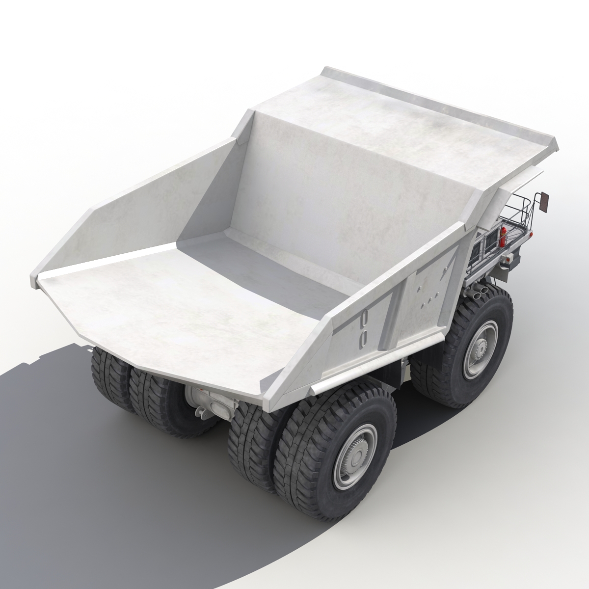 Heavy Duty Dump Truck Generic White Rigged 3D