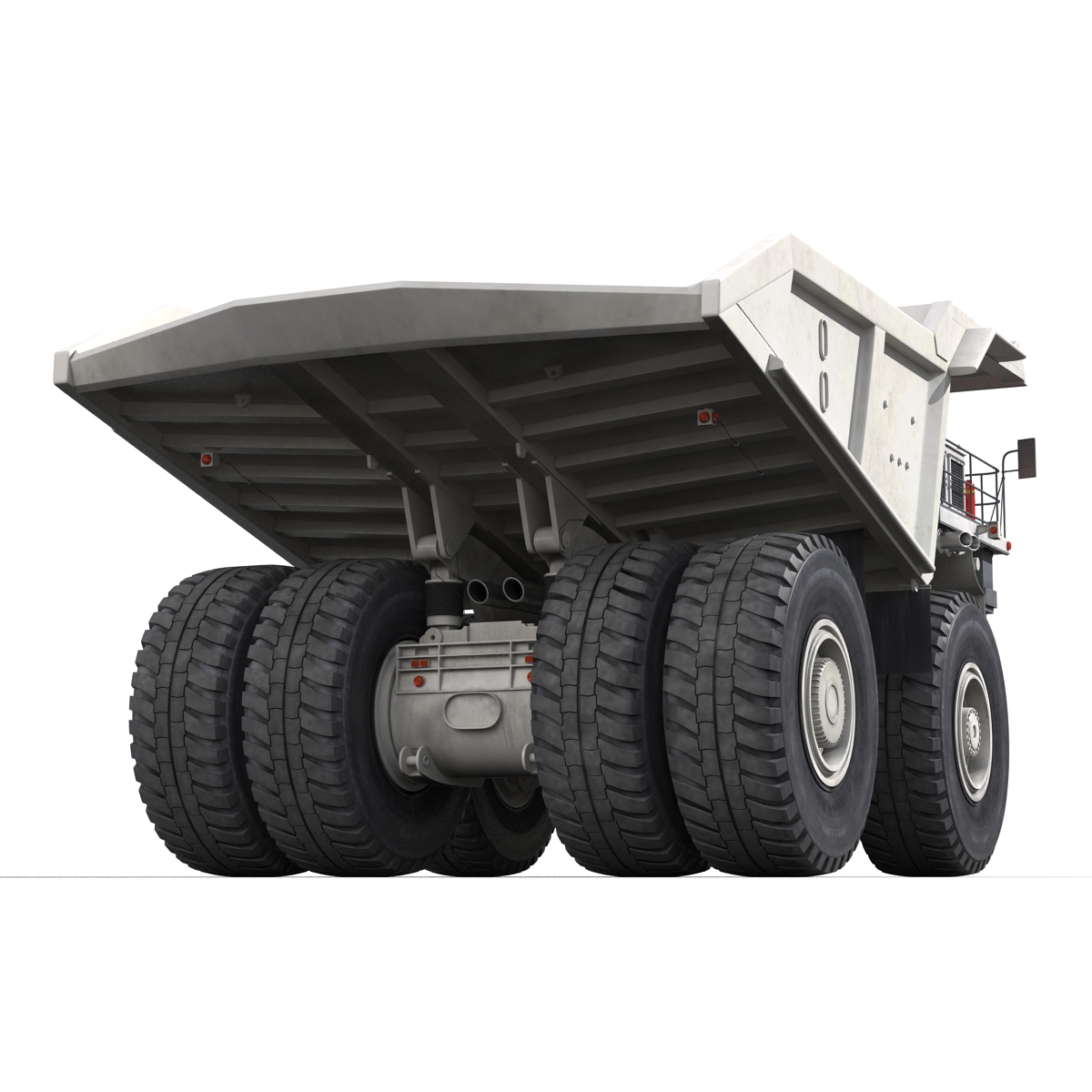 Heavy Duty Dump Truck Generic White Rigged 3D