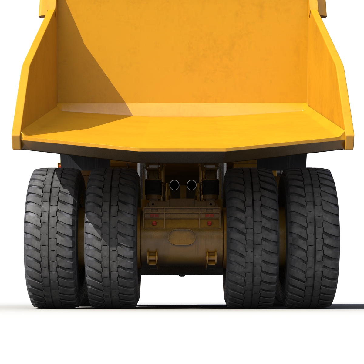 Heavy Duty Dump Truck Liebherr Yellow Rigged 3D model