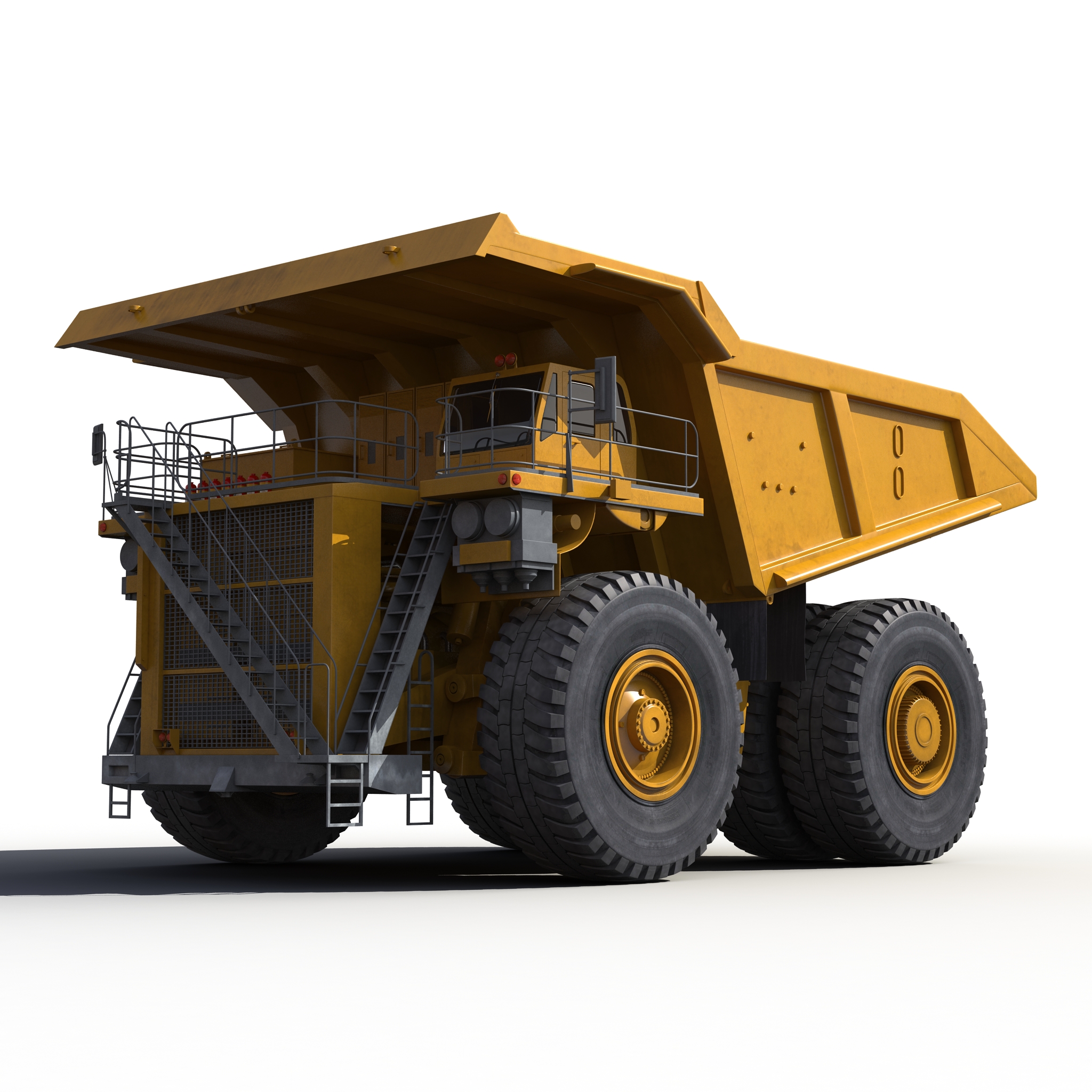 3D Heavy Duty Dump Truck Generic Yellow