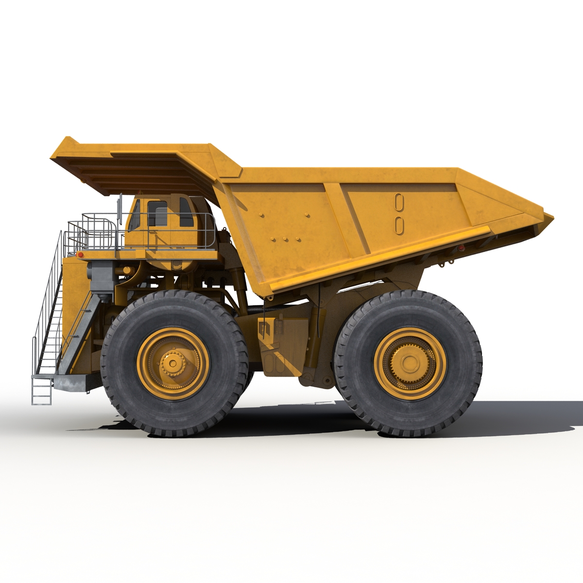 3D Heavy Duty Dump Truck Generic Yellow