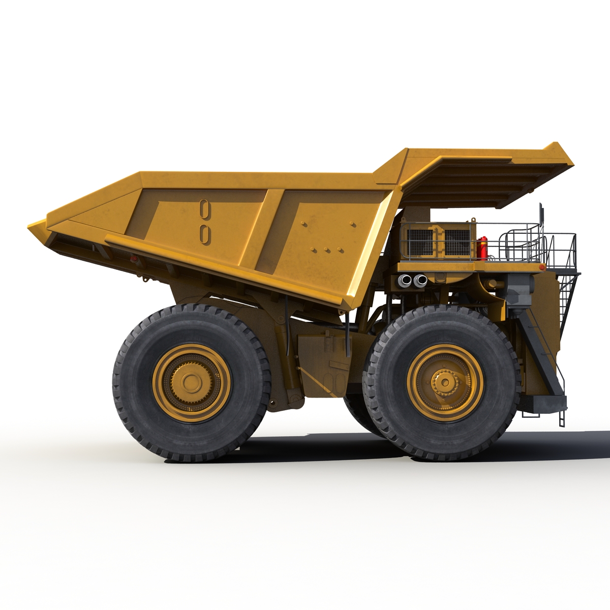 3D Heavy Duty Dump Truck Generic Yellow