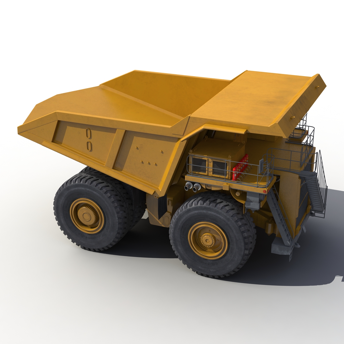 3D Heavy Duty Dump Truck Generic Yellow