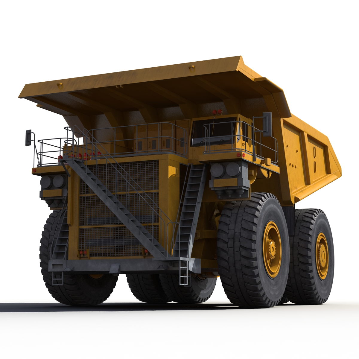 3D Heavy Duty Dump Truck Generic Yellow