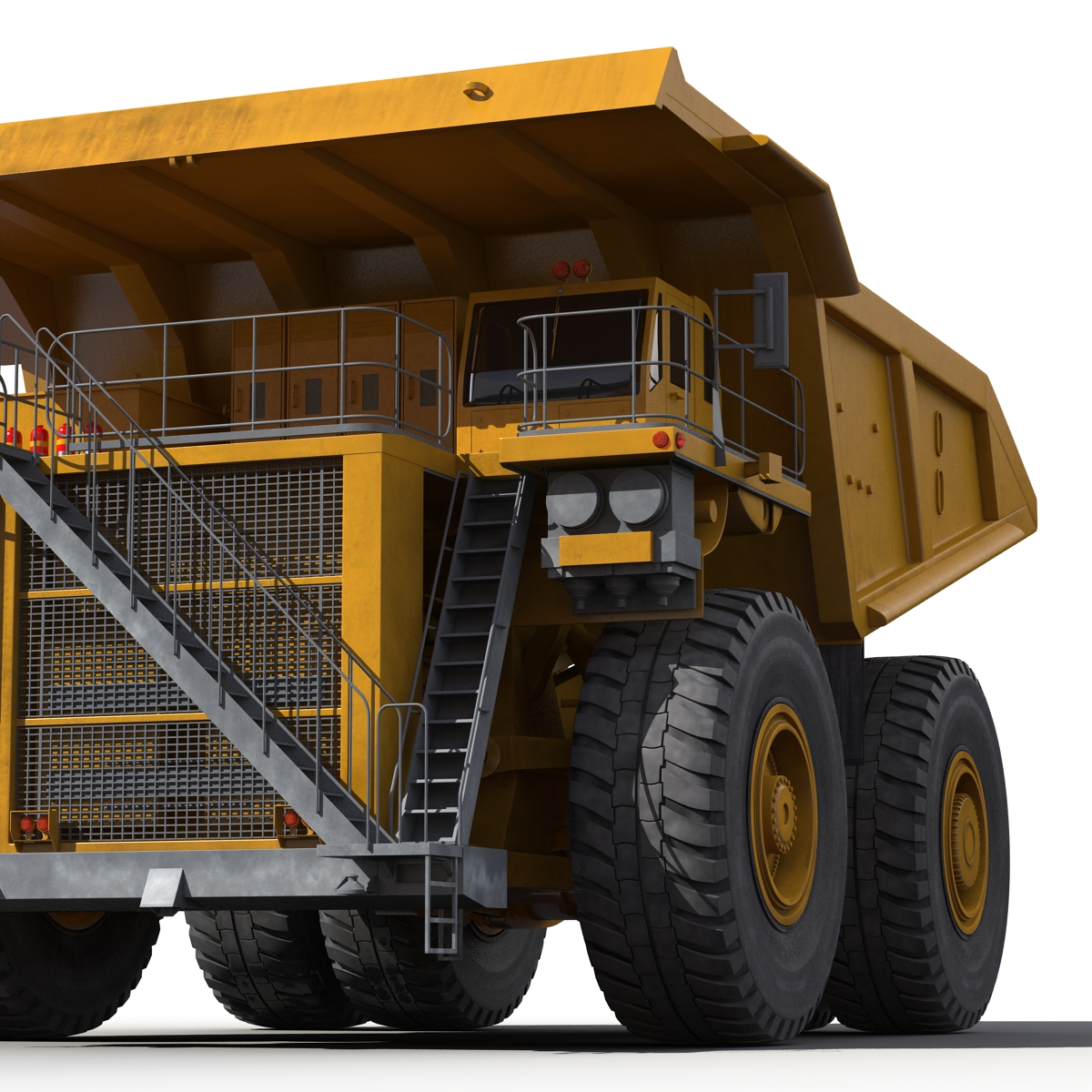 3D Heavy Duty Dump Truck Generic Yellow