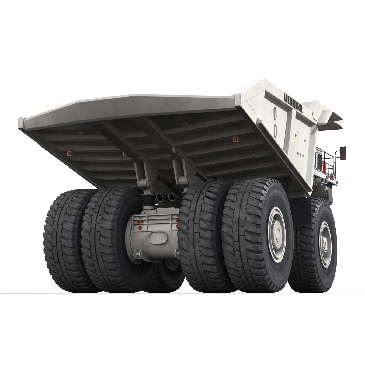 3D Heavy Duty Dump Truck Liebherr White