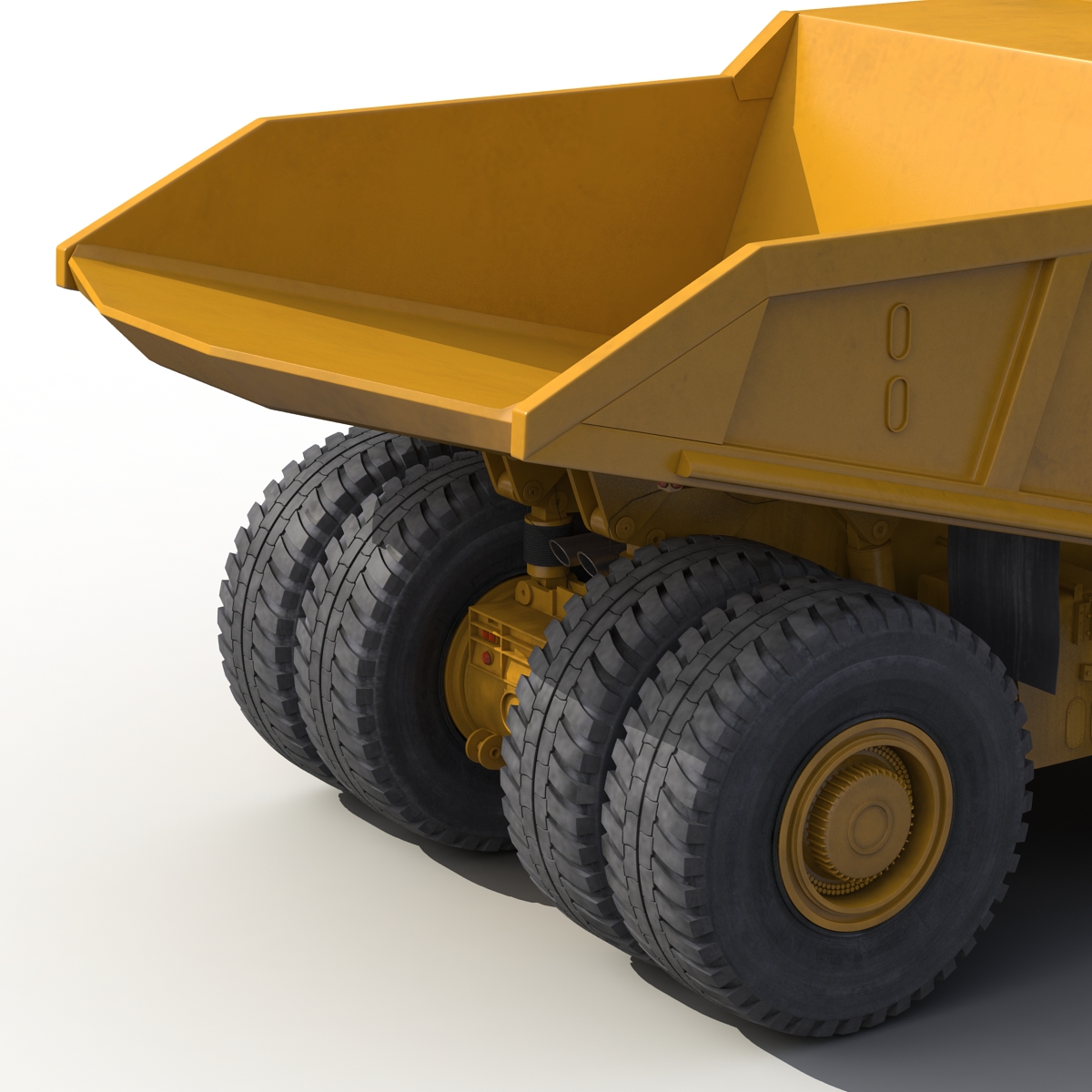 3D Heavy Duty Dump Truck Generic Yellow