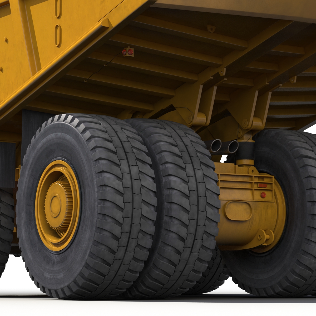 3D Heavy Duty Dump Truck Generic Yellow