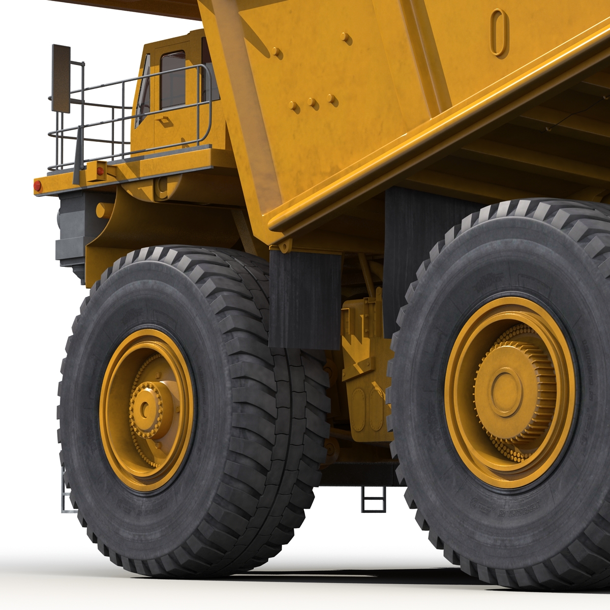 3D Heavy Duty Dump Truck Generic Yellow