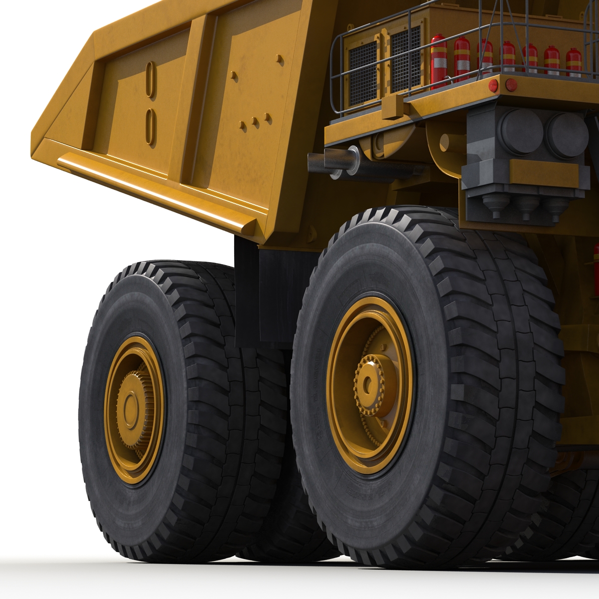 3D Heavy Duty Dump Truck Generic Yellow