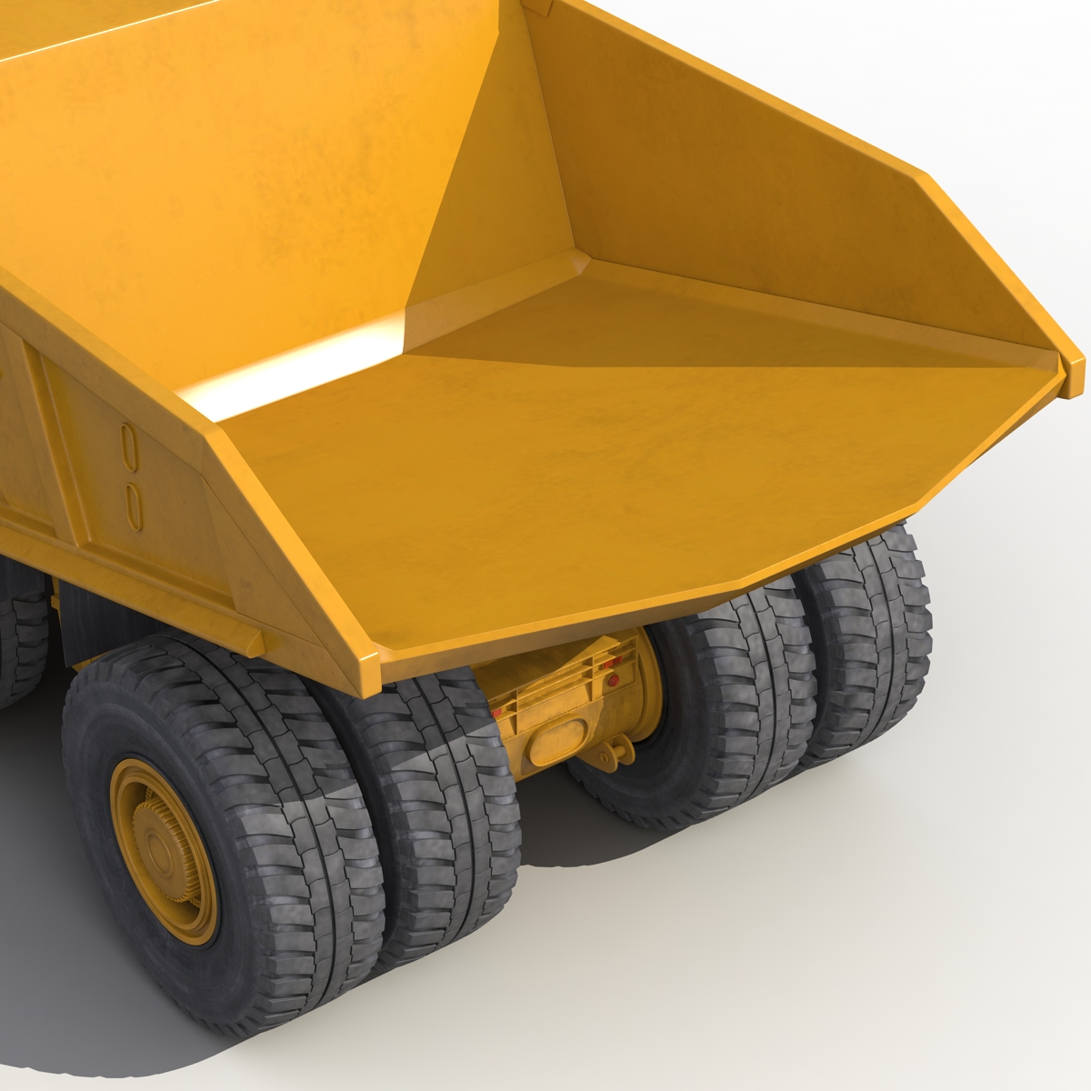 3D Heavy Duty Dump Truck Generic Yellow