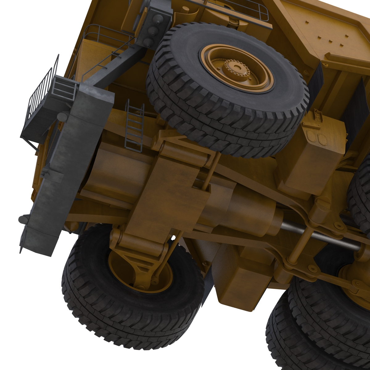 3D Heavy Duty Dump Truck Generic Yellow