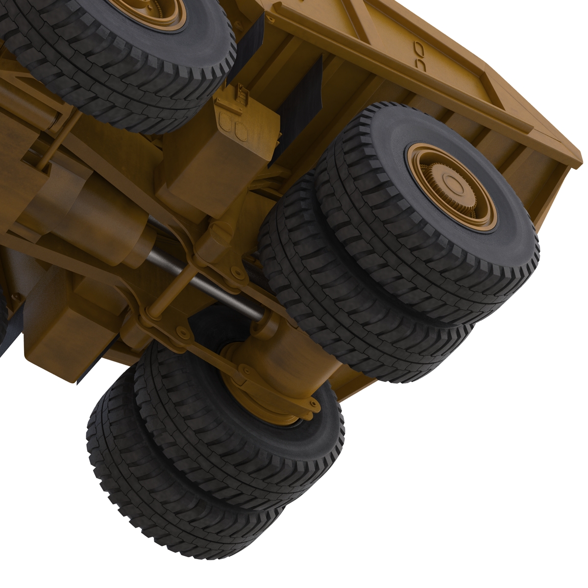 3D Heavy Duty Dump Truck Generic Yellow