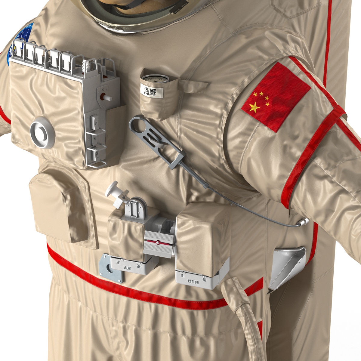 Chinese Astronaut Wearing Space Suit Haiying 3D model