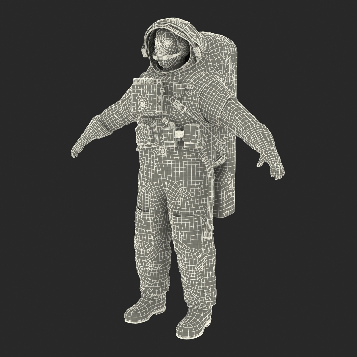 Chinese Astronaut Wearing Space Suit Haiying 3D model