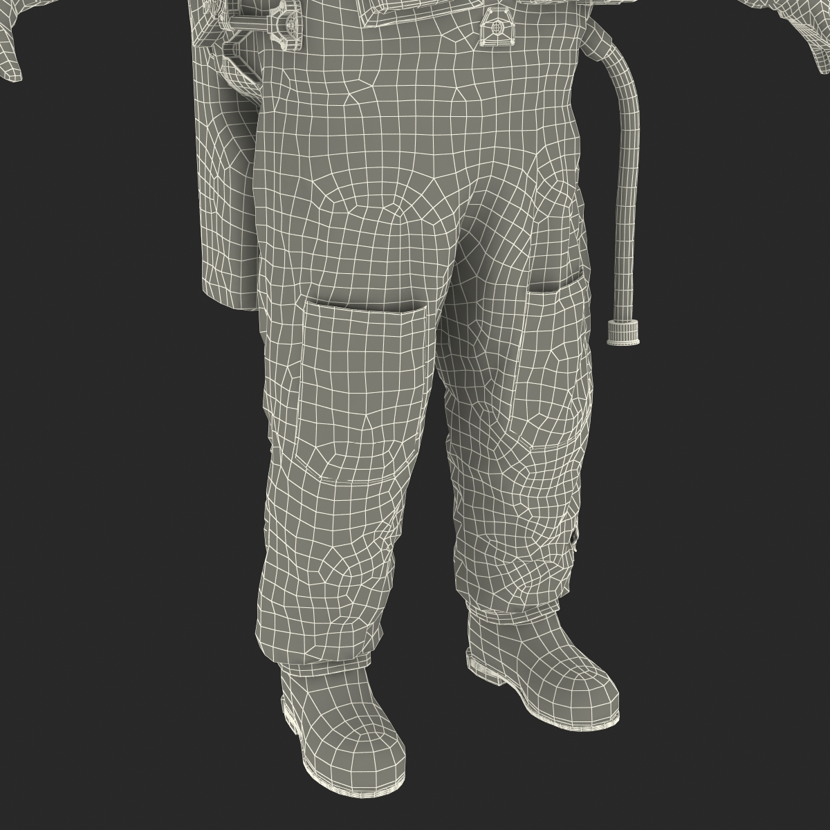 3D Chinese Space Suit Haiying Rigged model