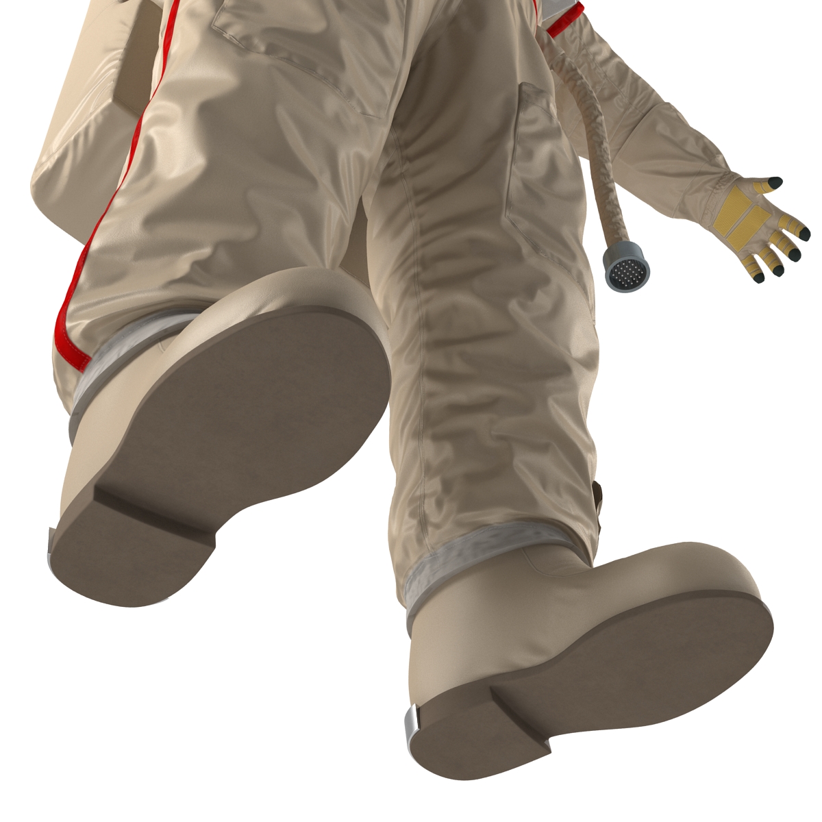 Russian Astronaut Wearing Space Suit Orlan MK Rigged 3D