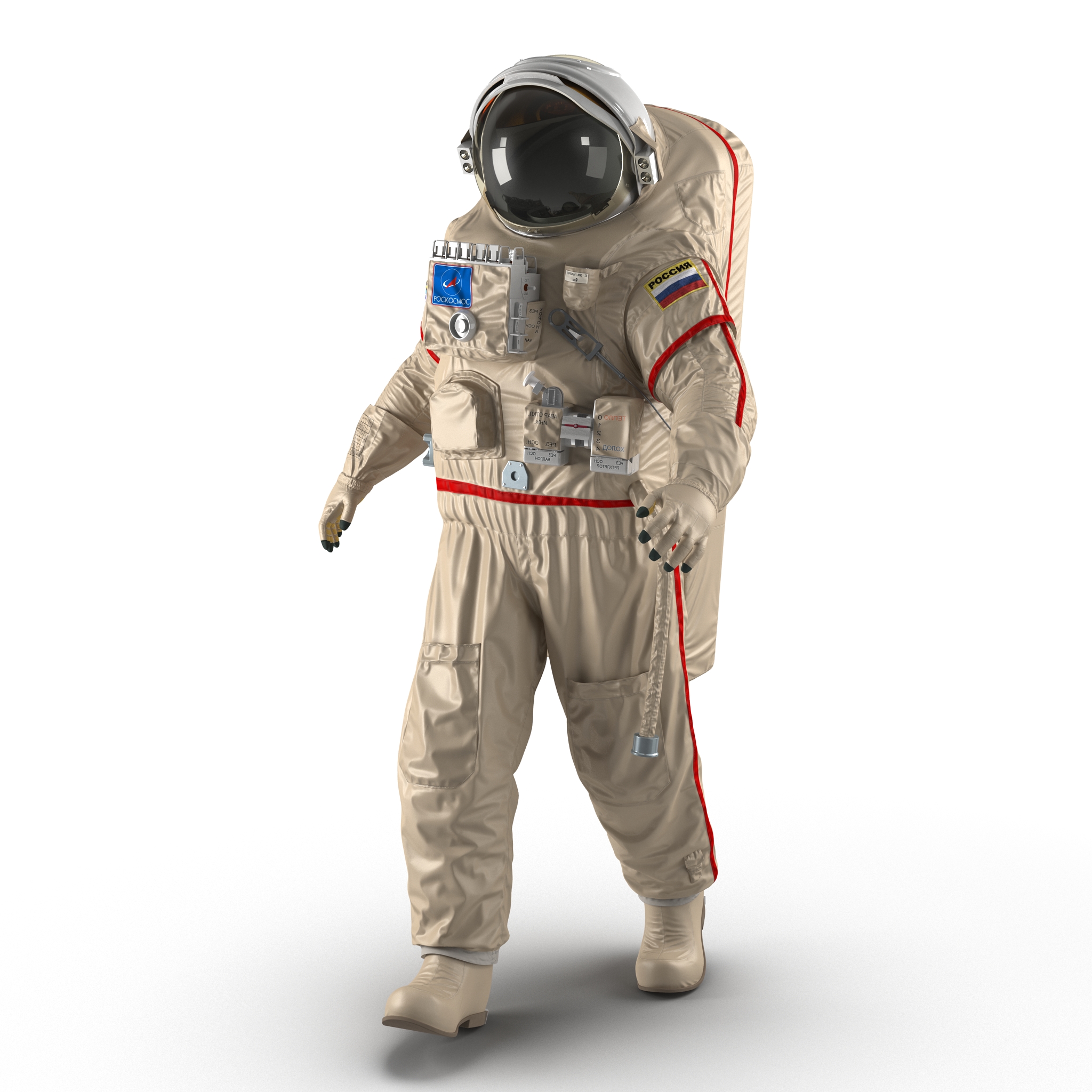 Russian Space Suit Orlan MK Rigged 3D model