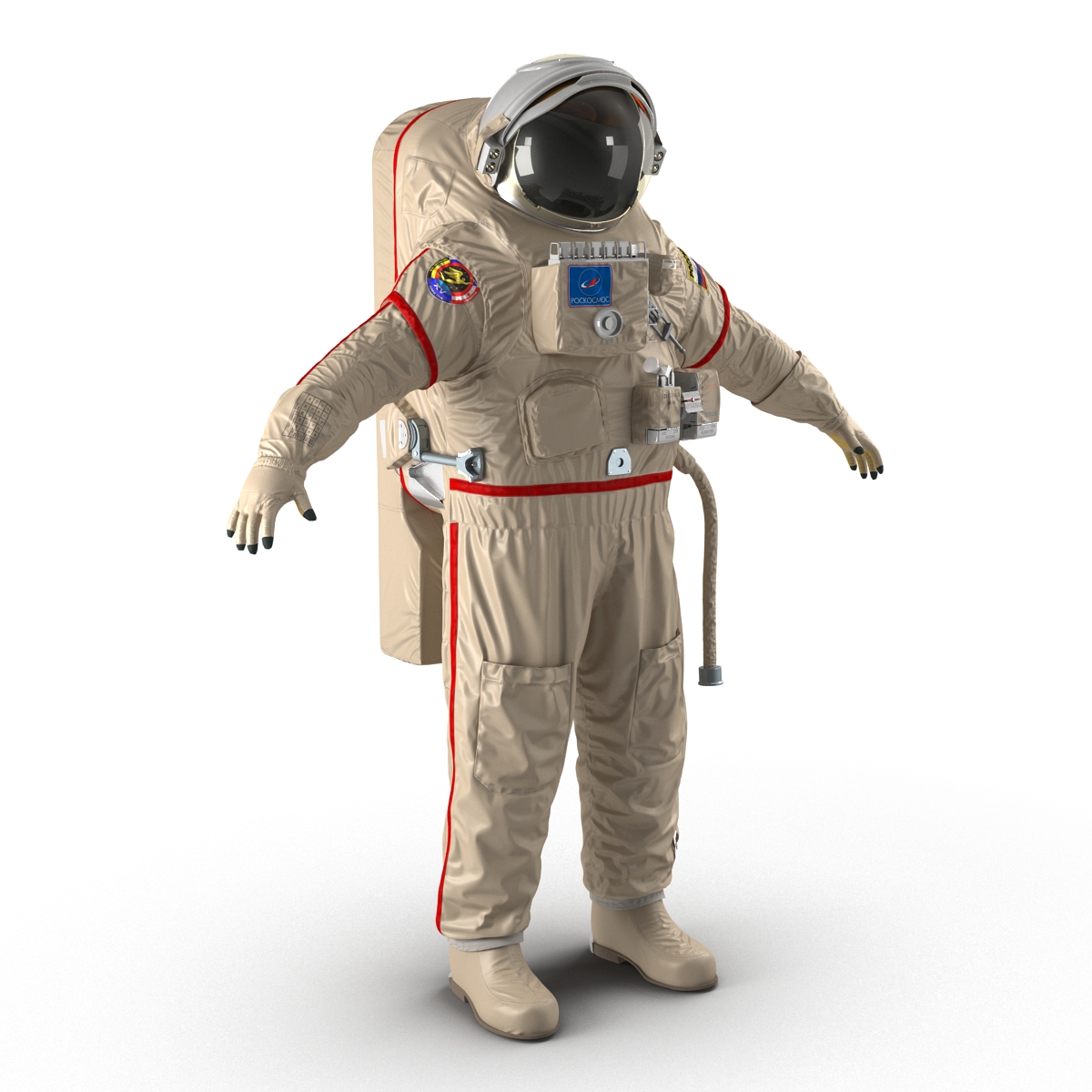 Russian Space Suit Orlan MK Rigged 3D model