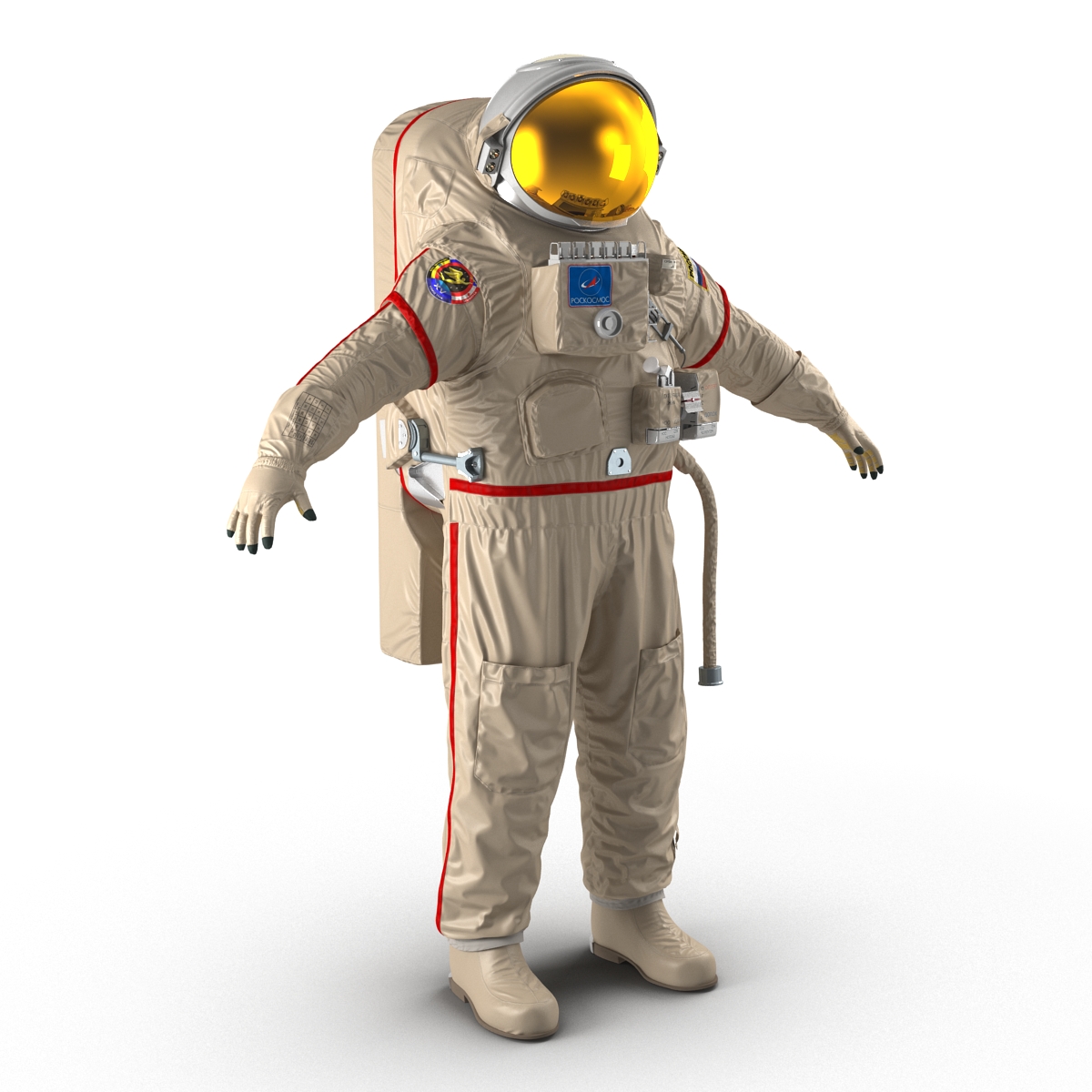 Russian Space Suit Orlan MK Rigged 3D model