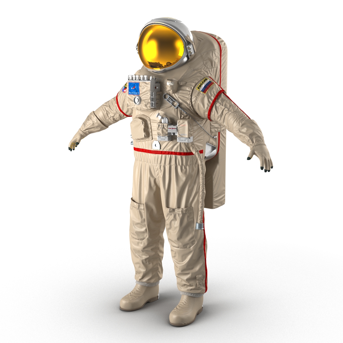 Russian Space Suit Orlan MK Rigged 3D model