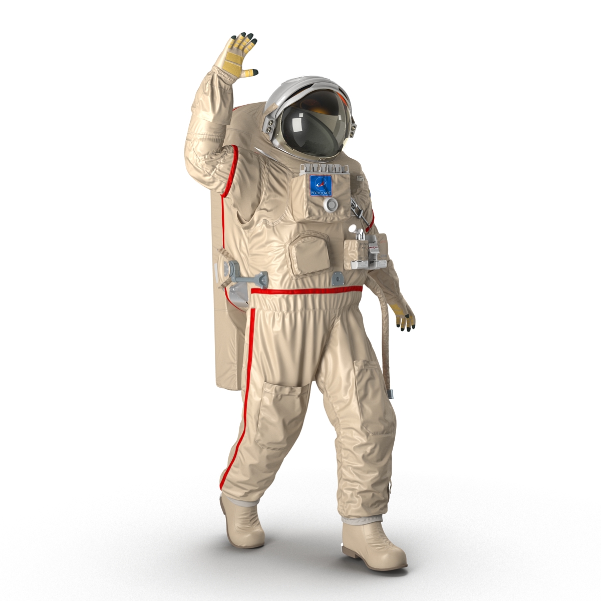 Russian Space Suit Orlan MK Rigged 3D model