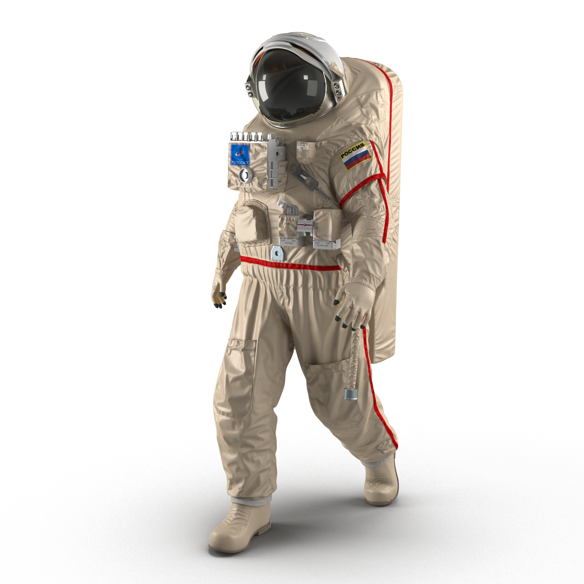 Russian Space Suit Orlan MK Rigged 3D model