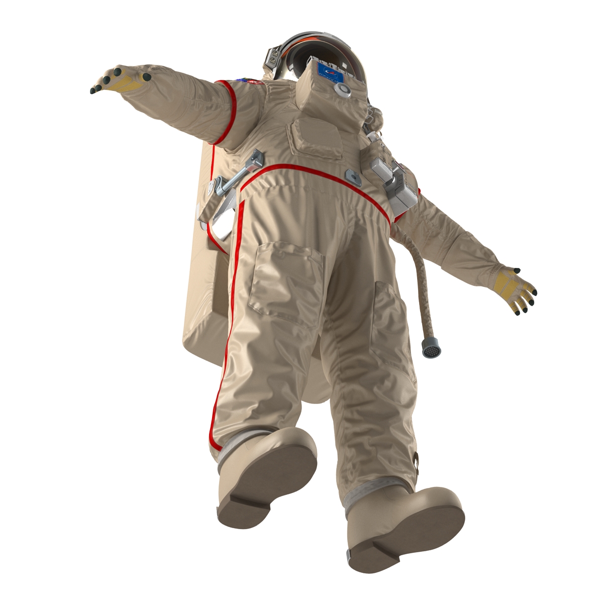 Russian Space Suit Orlan MK Rigged 3D model