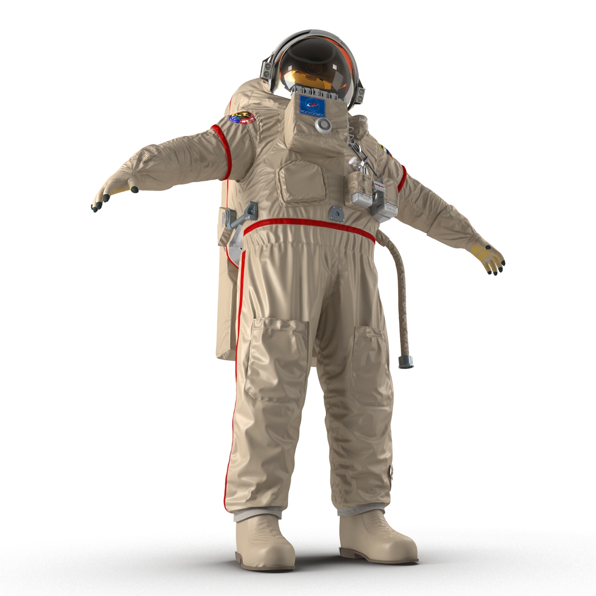 Russian Space Suit Orlan MK Rigged 3D model