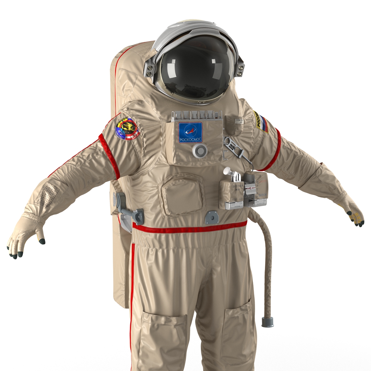 Russian Space Suit Orlan MK Rigged 3D model