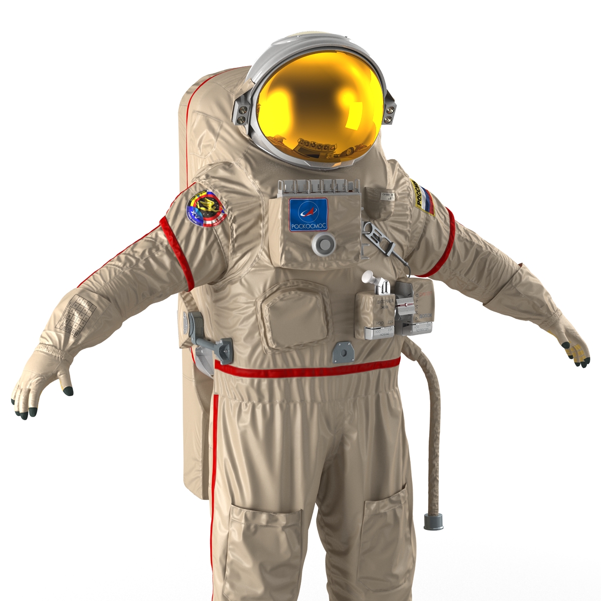 Russian Space Suit Orlan MK Rigged 3D model