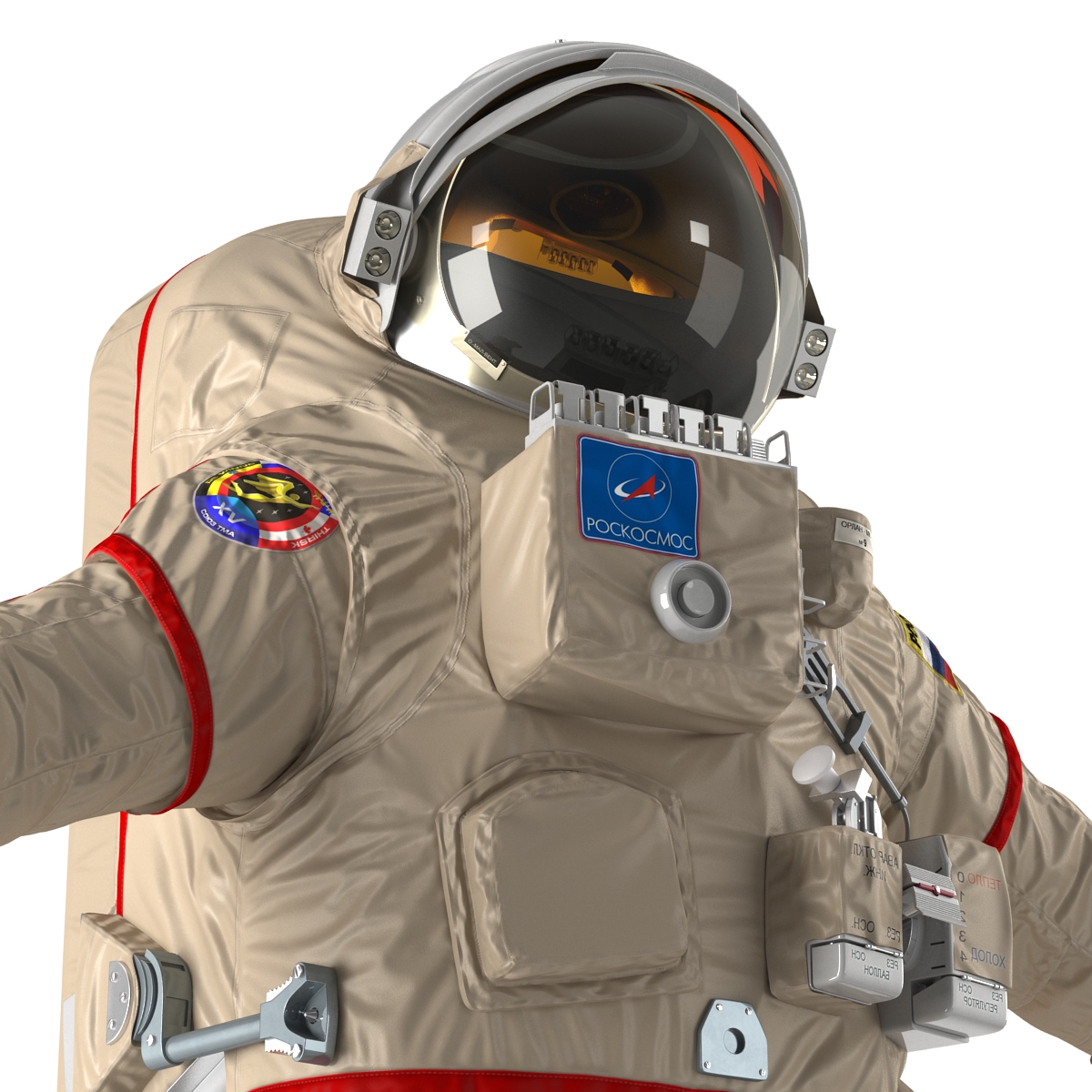 Russian Space Suit Orlan MK Rigged 3D model