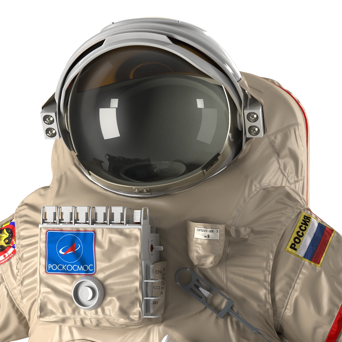 Russian Space Suit Orlan MK Rigged 3D model