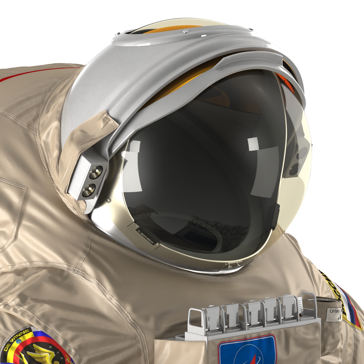 Russian Space Suit Orlan MK Rigged 3D model