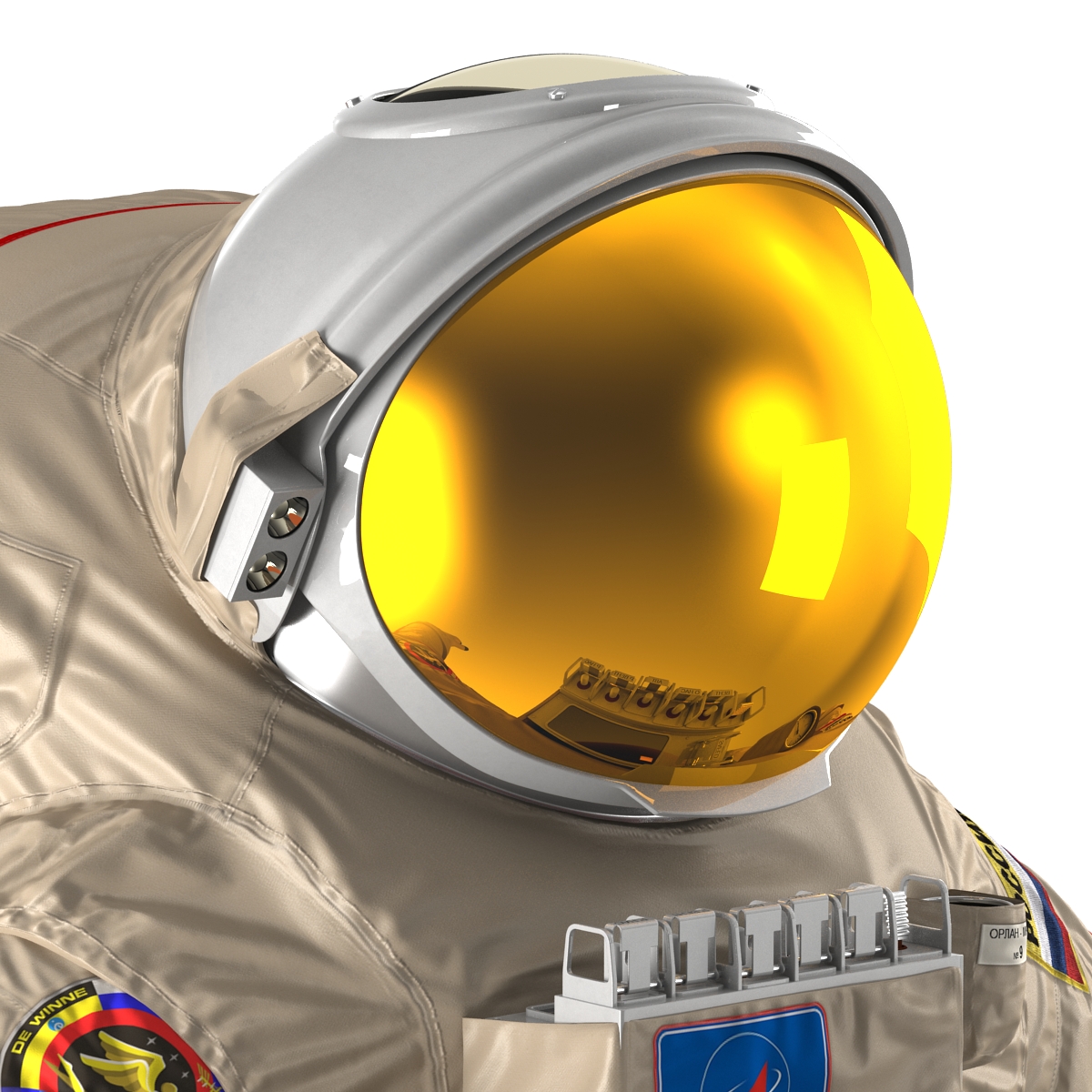 Russian Space Suit Orlan MK Rigged 3D model