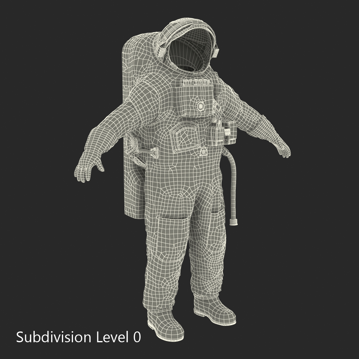 Russian Space Suit Orlan MK Rigged 3D model