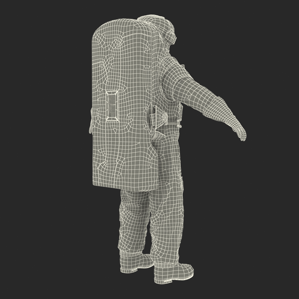 Russian Space Suit Orlan MK Rigged 3D model