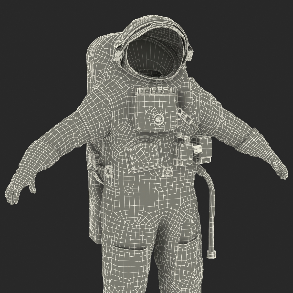 Russian Space Suit Orlan MK Rigged 3D model