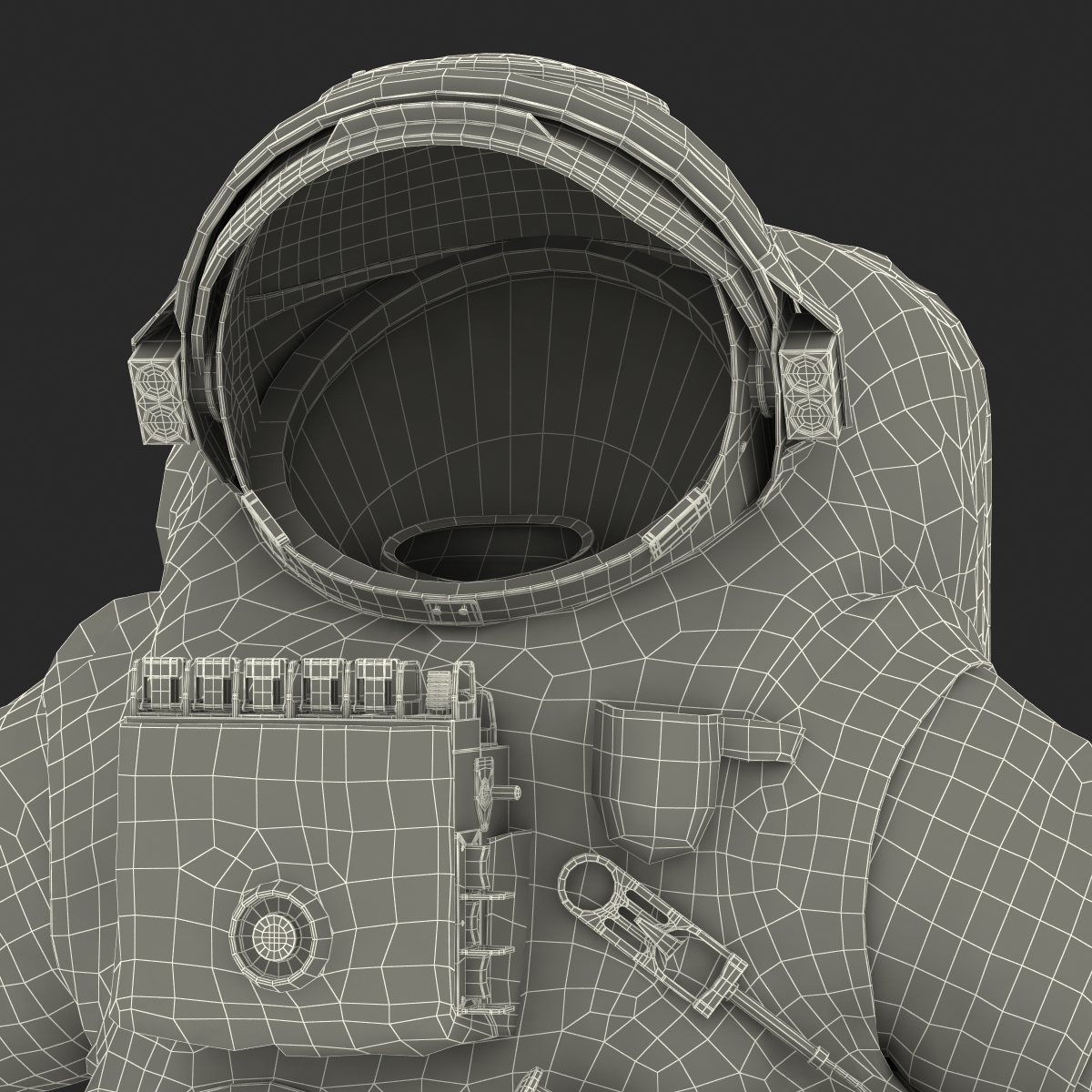 Russian Space Suit Orlan MK Rigged 3D model