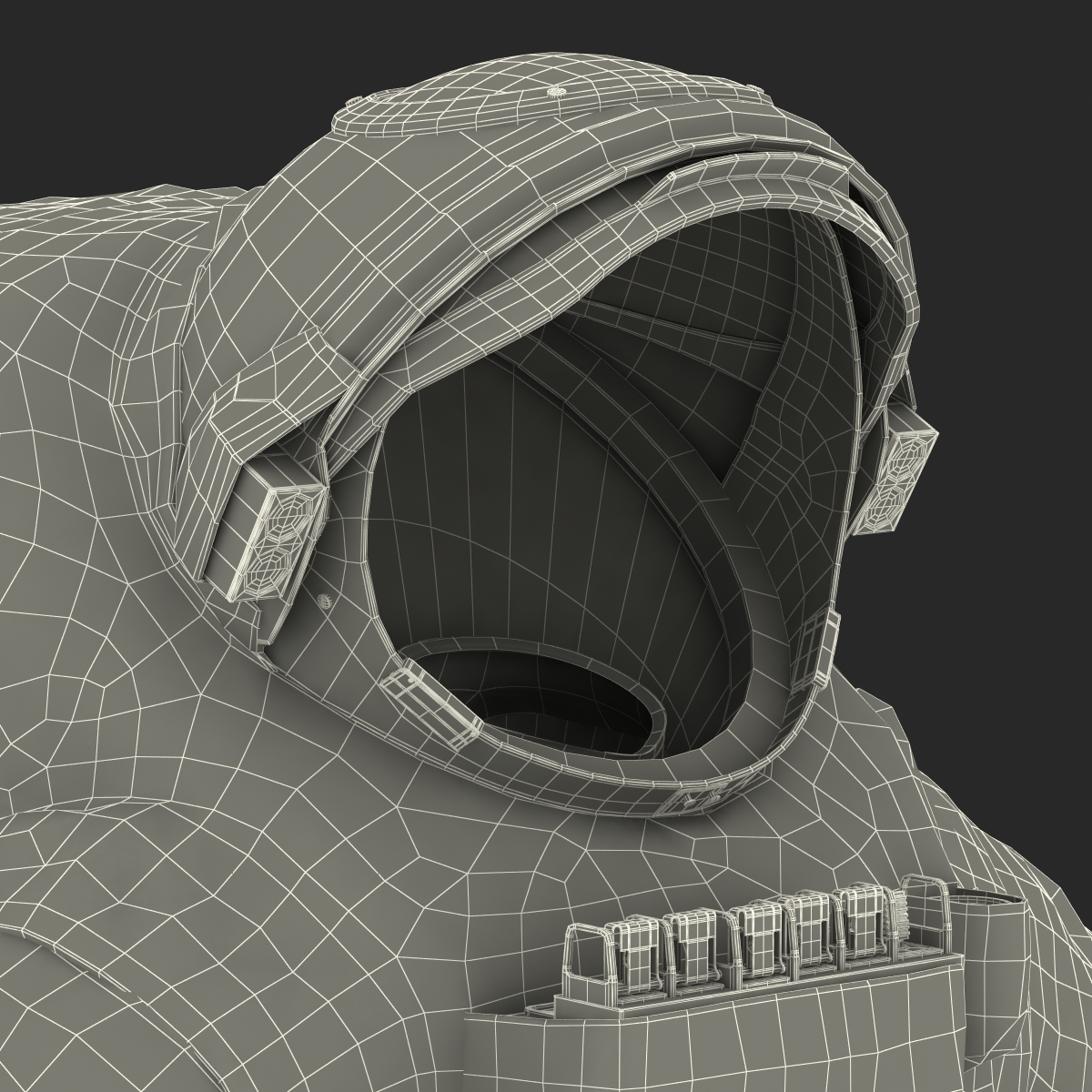 Russian Space Suit Orlan MK Rigged 3D model