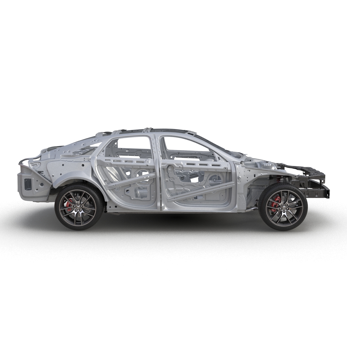 Car Frame with Chassis 2 3D model