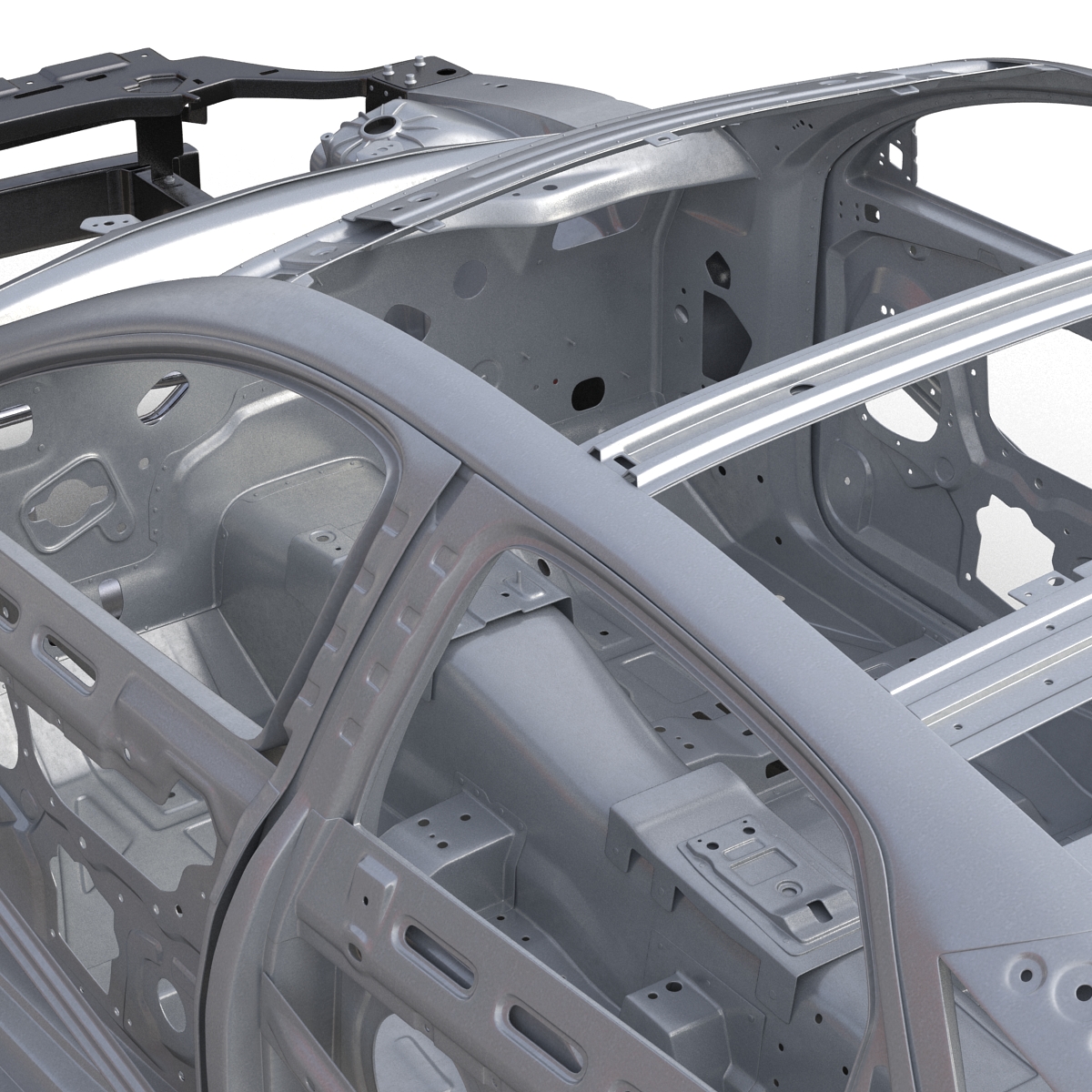 Car Frame with Chassis 2 3D model