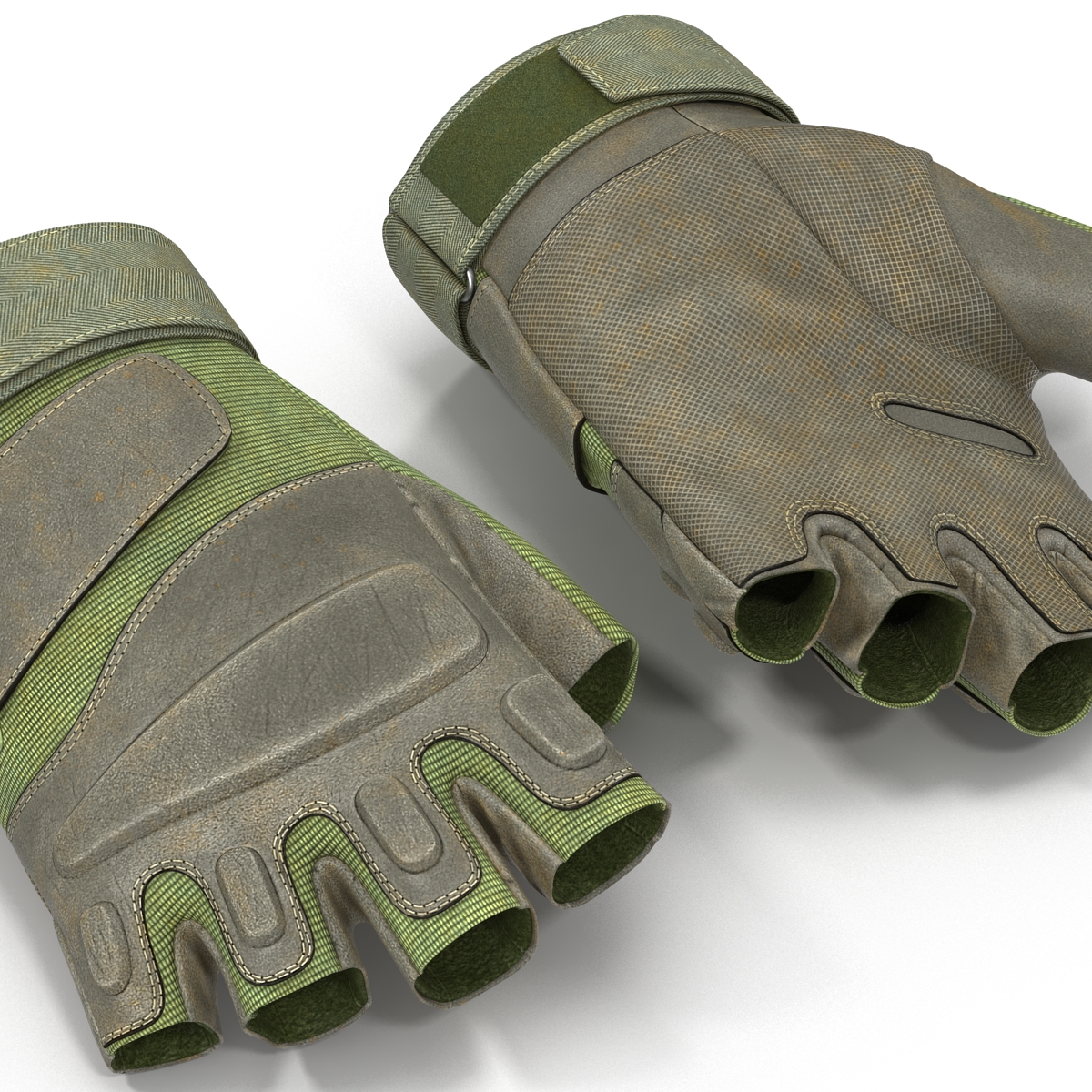 3D model US Soldier Gloves 2 Green