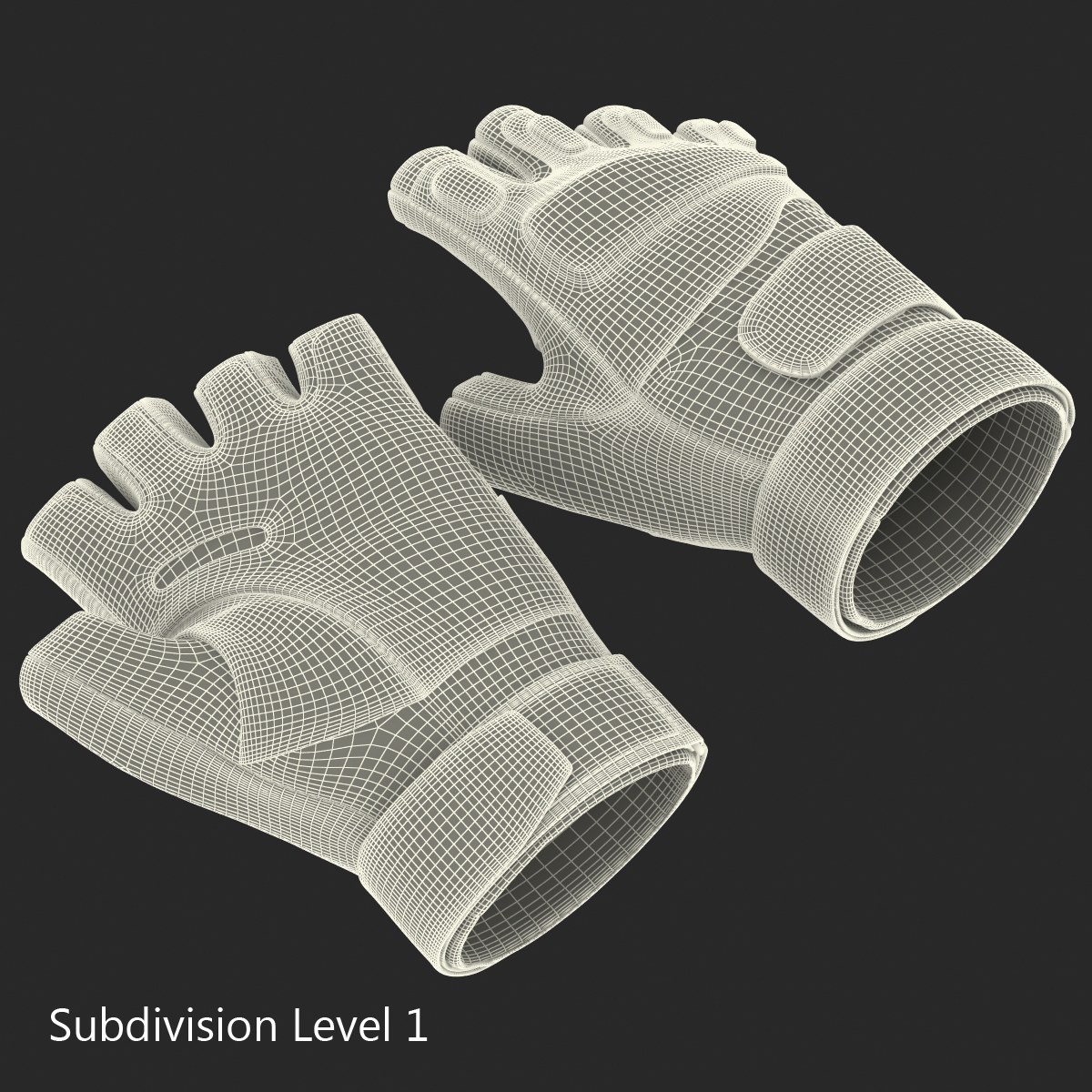 3D model US Soldier Gloves 2 Green