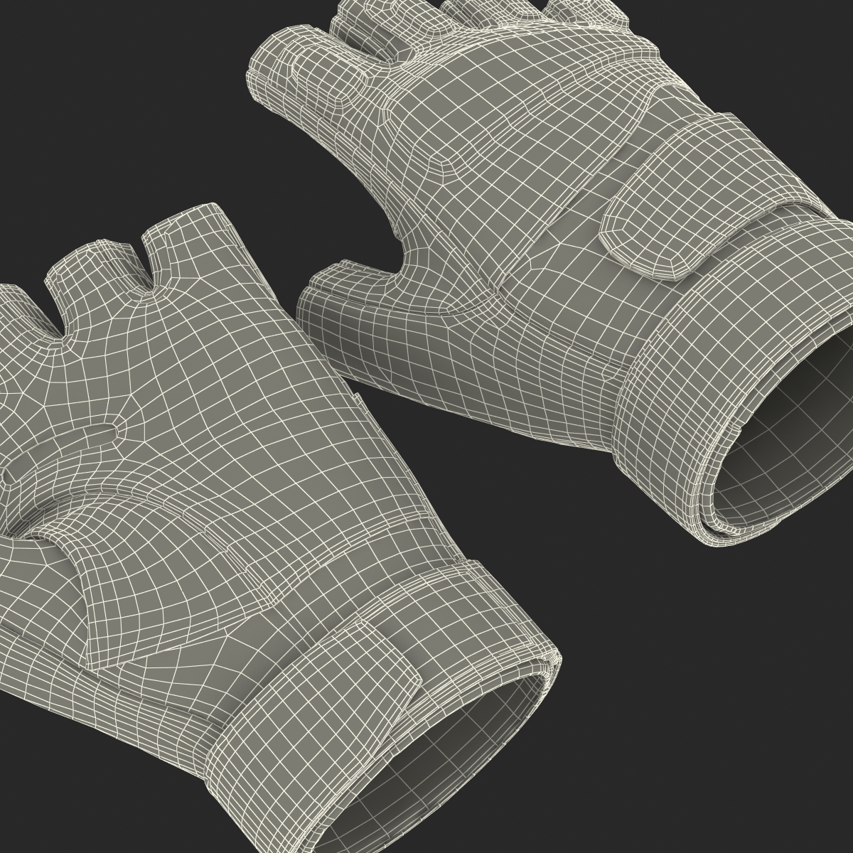 3D model US Soldier Gloves 2 Green